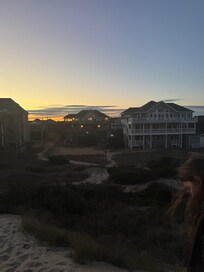 The house around sunset so pretty!