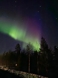 Norrsken jag fotade utanför hotellet