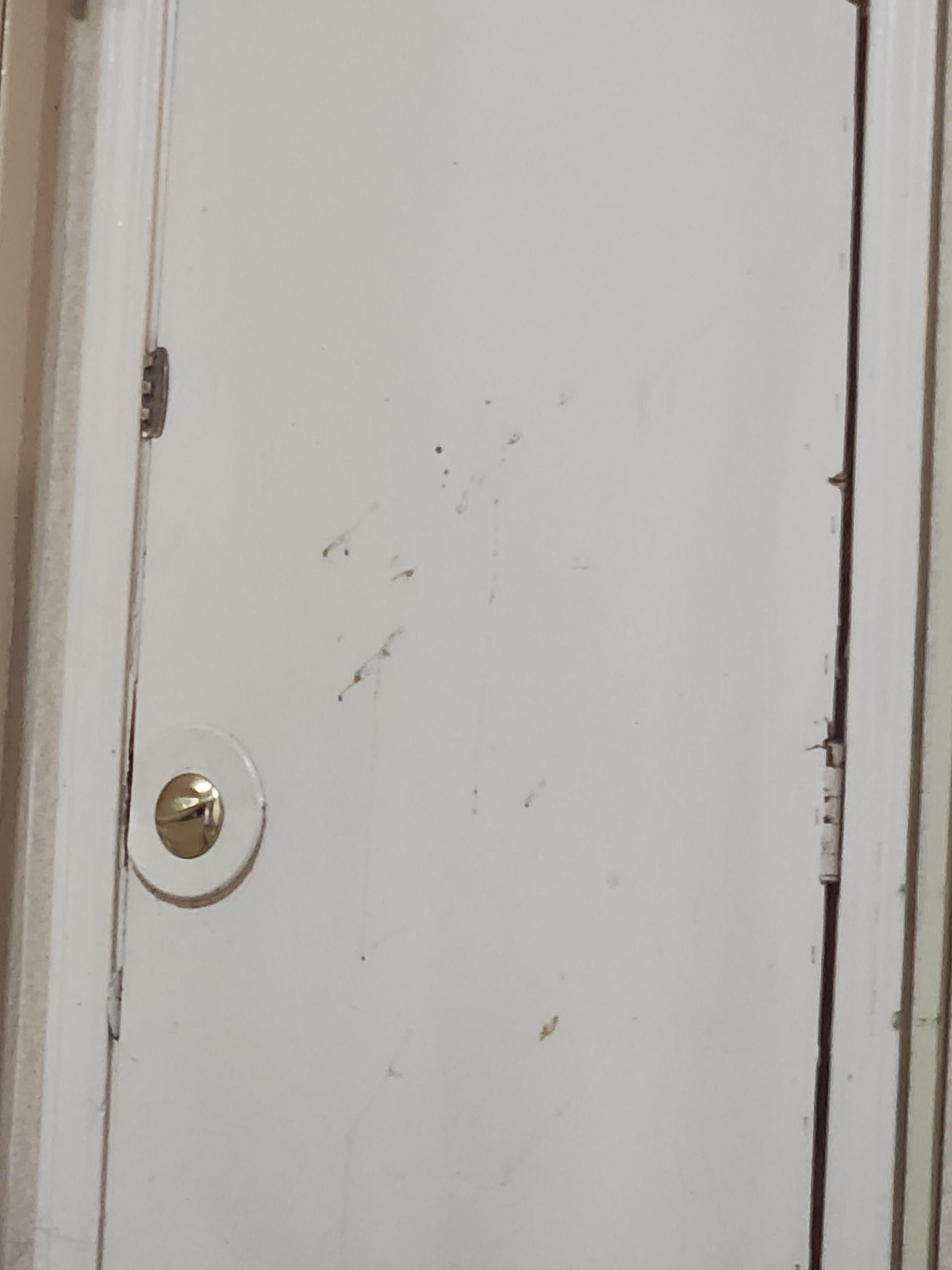 Someone attempted opening this mystery door in the 2nd room