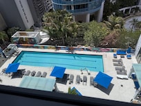 View of the pool from my room