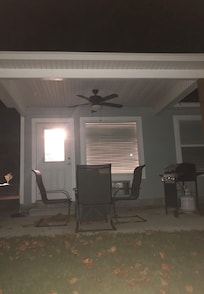 Back porch was so cozy.