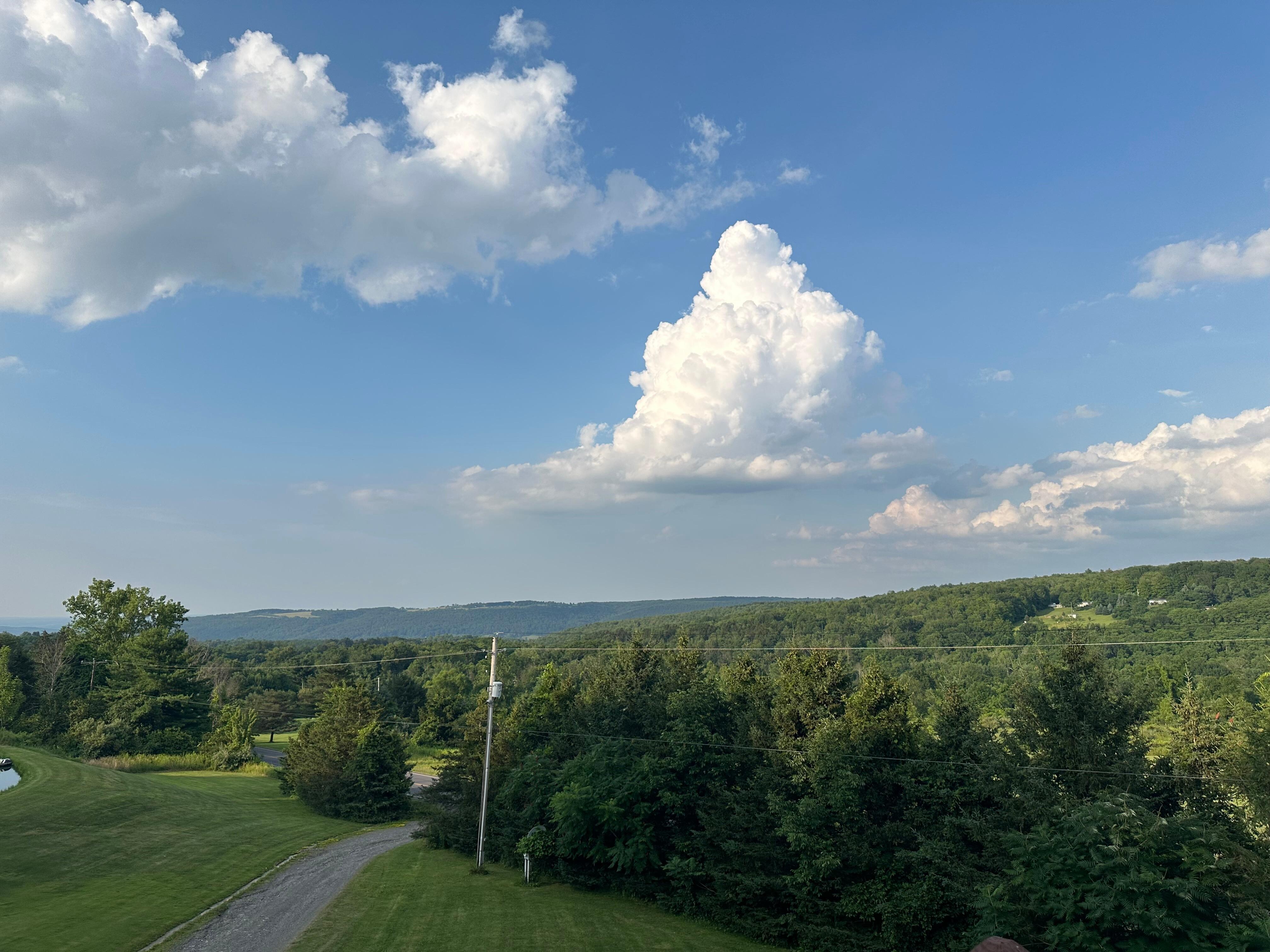 View of the surrounding hills from balcony