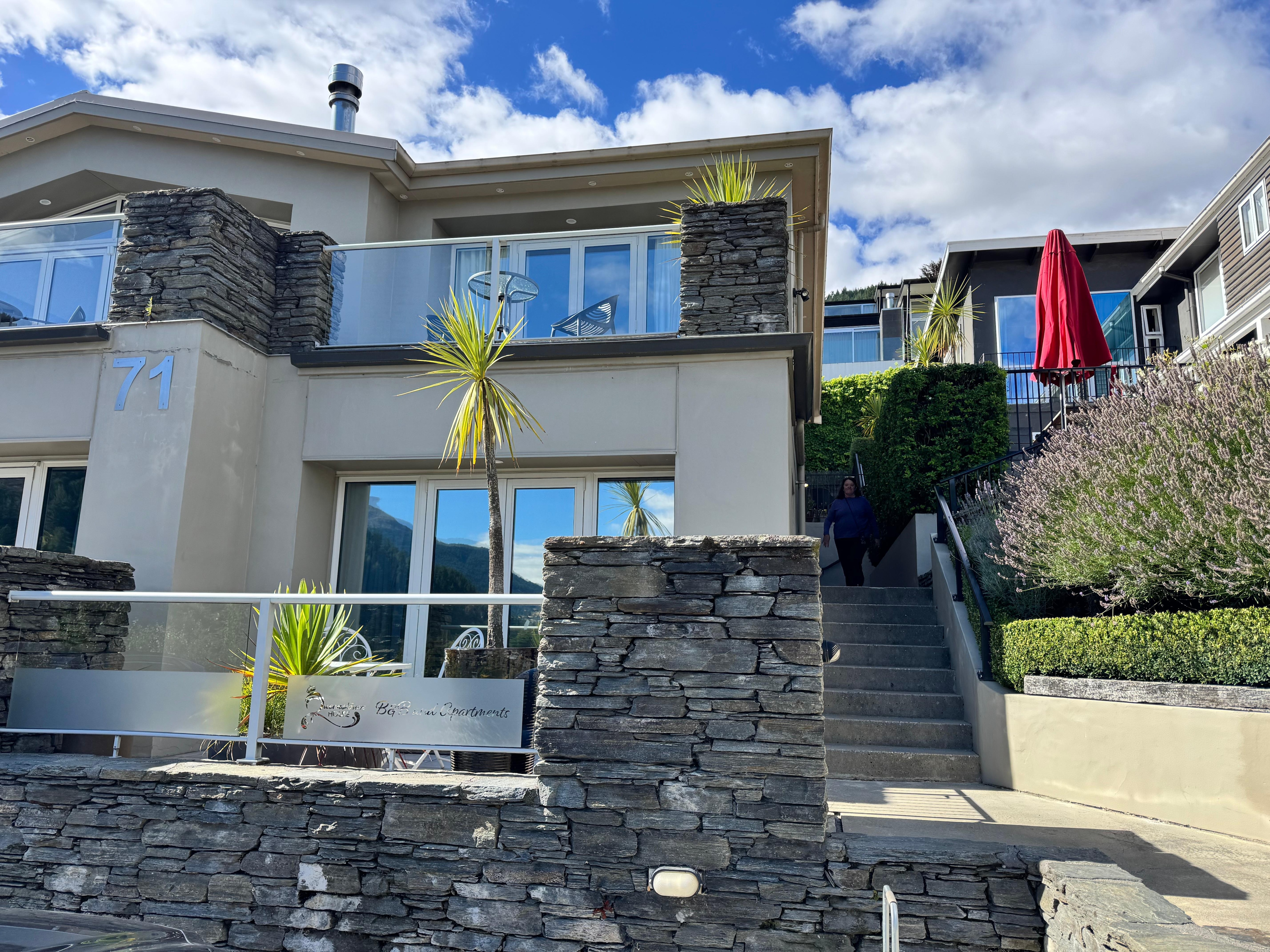 They have two properties and the parking is just in front of there.