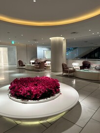 The hotel’s lobby
