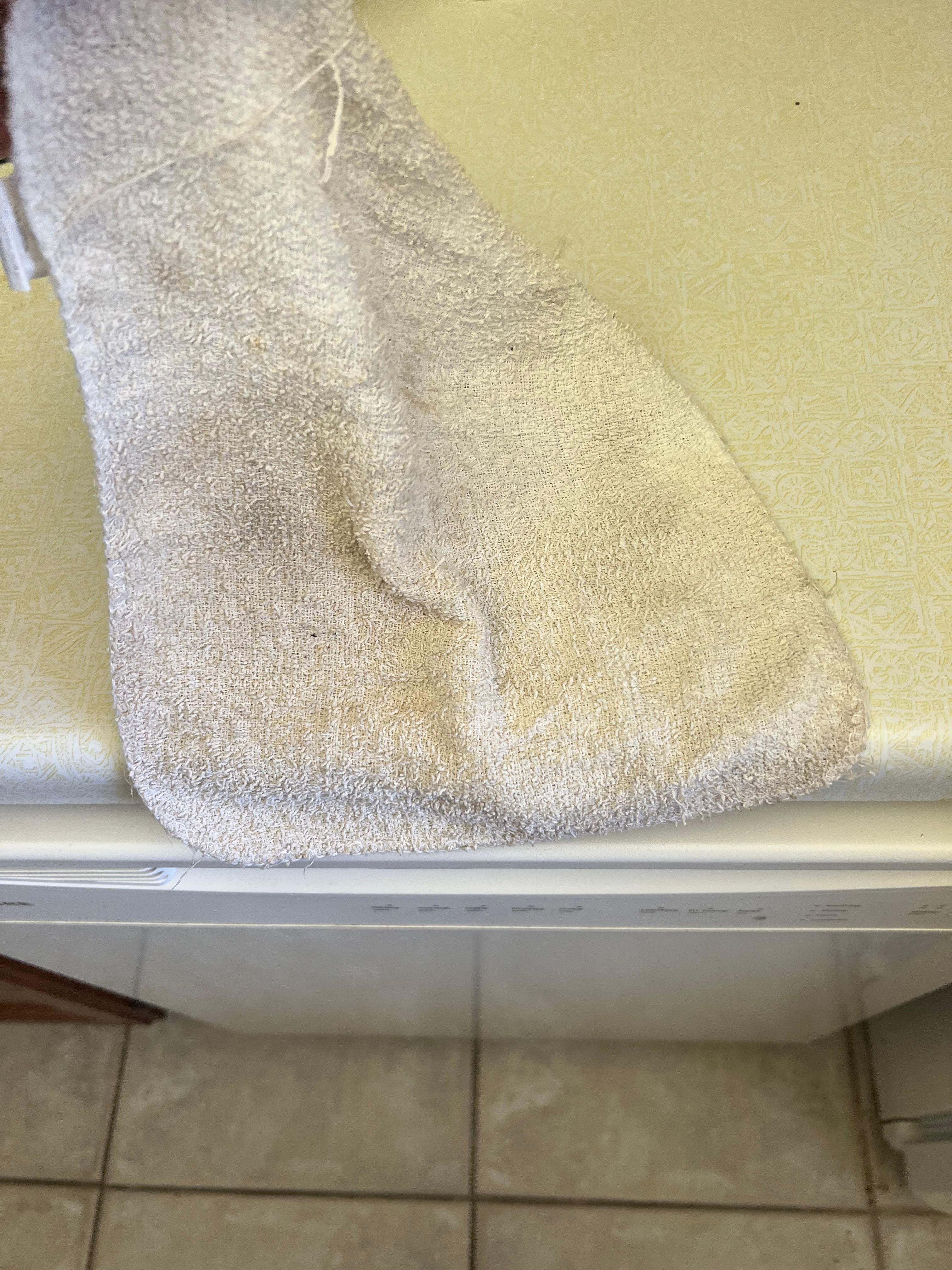 The washcloth provided in main bathroom