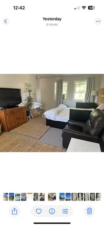 The room I booked. It also includes a bathroom and small kitchen as well