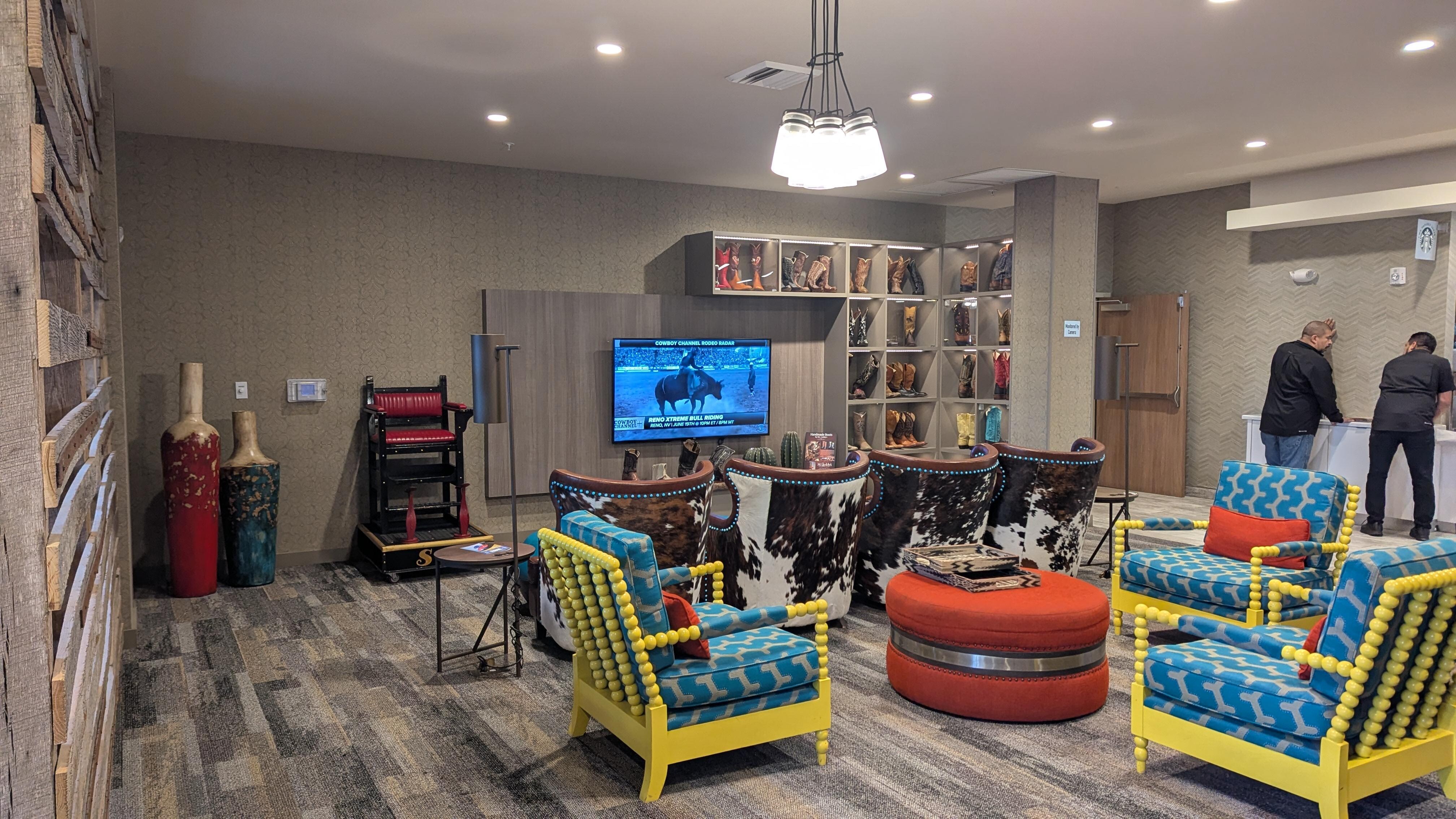 The lobby will tell you you are in Texas just in case you forget. ☺️