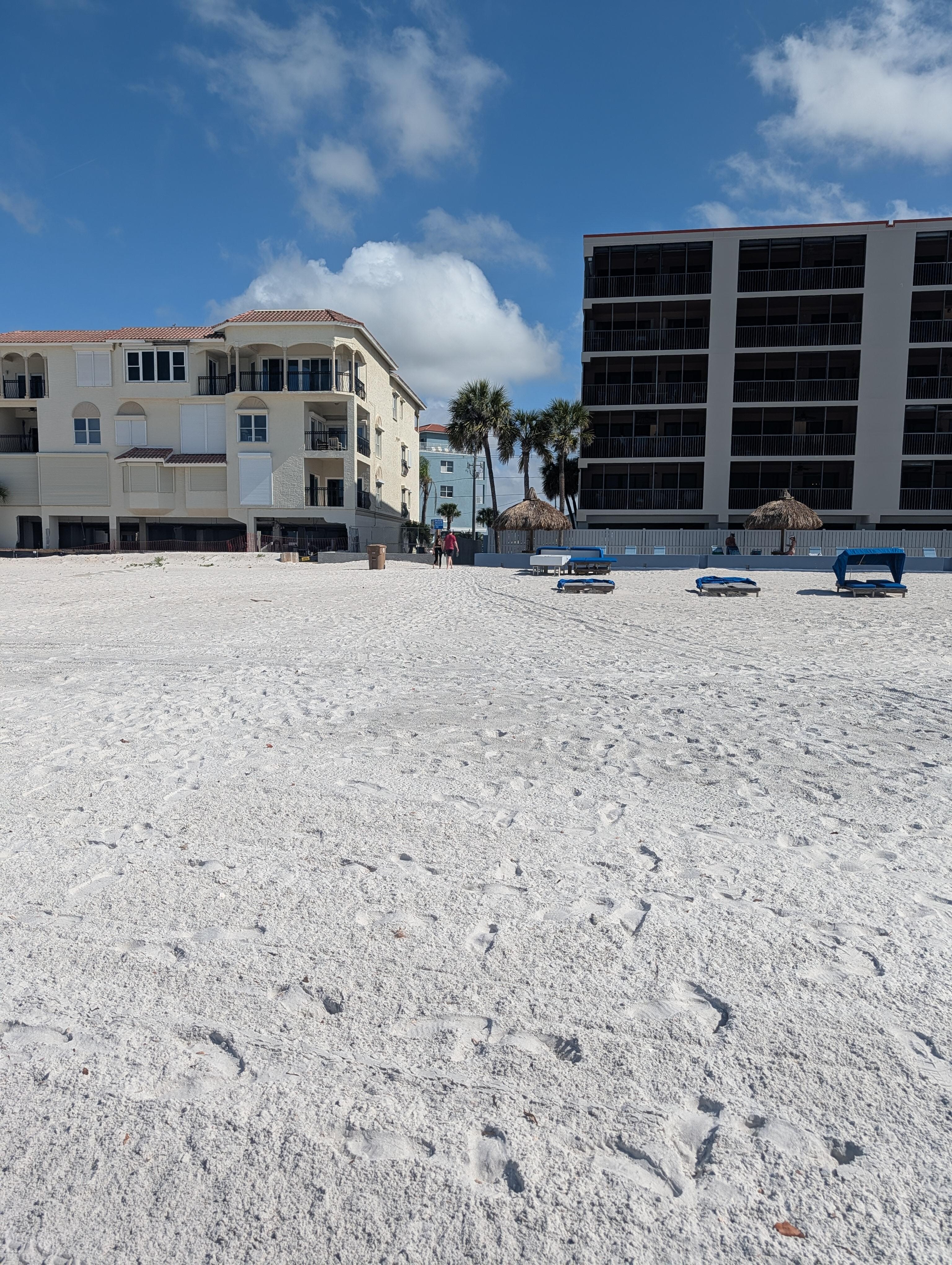 Looking at the public access from the beach.