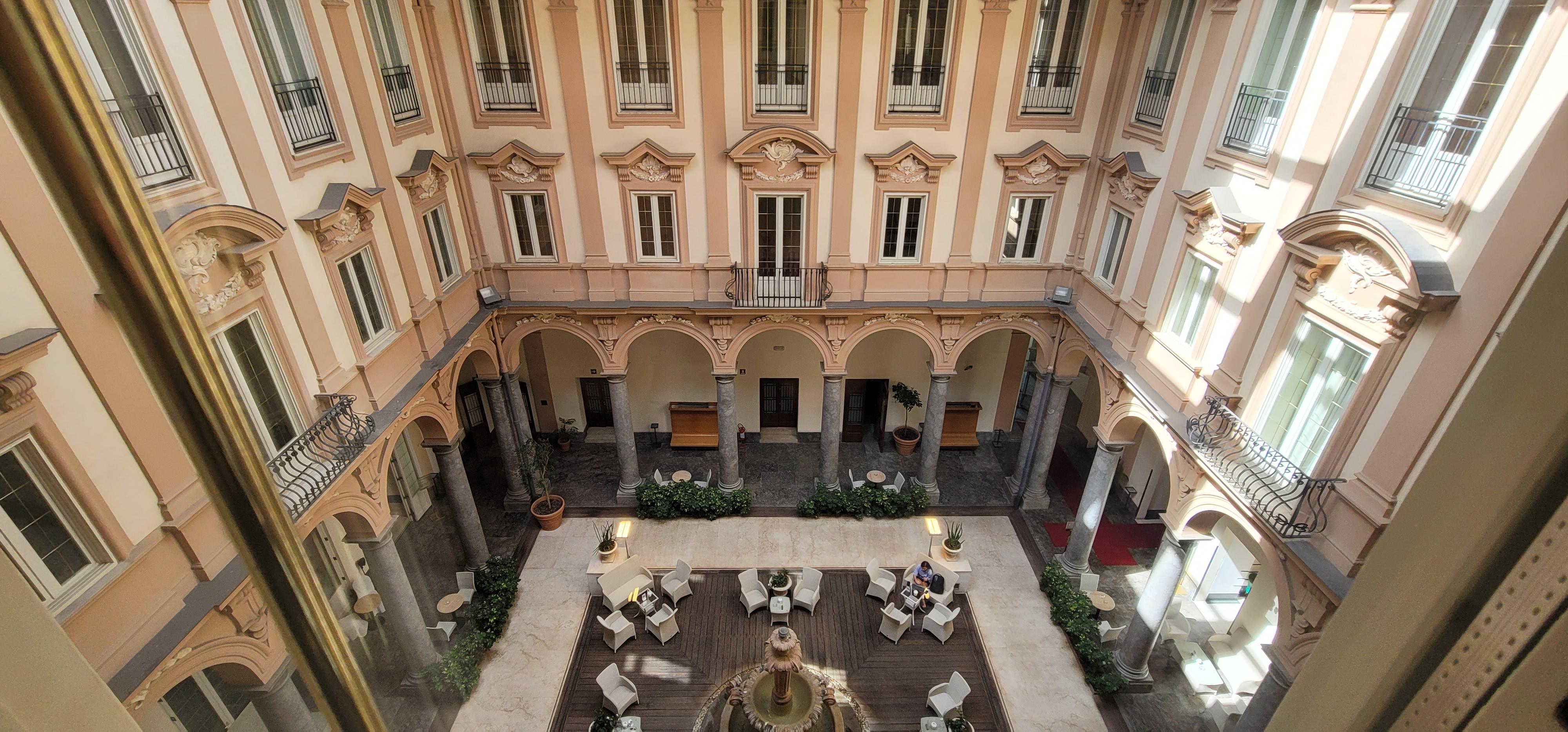 Interior lobby view from above.