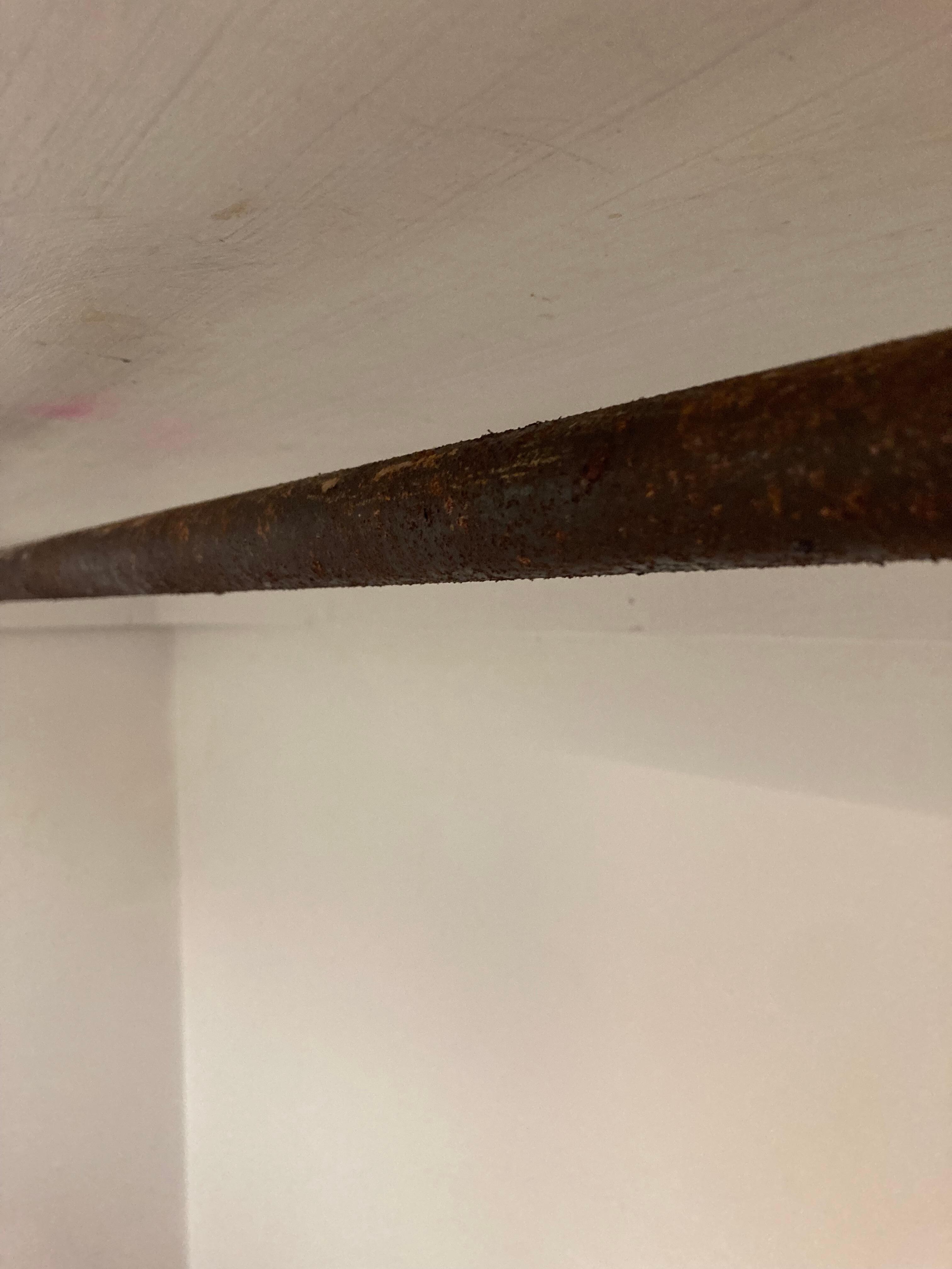 Rusty clothes rack