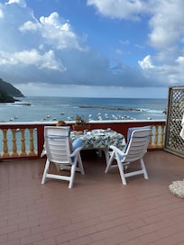 Ohne Worte,
Dachterrasse