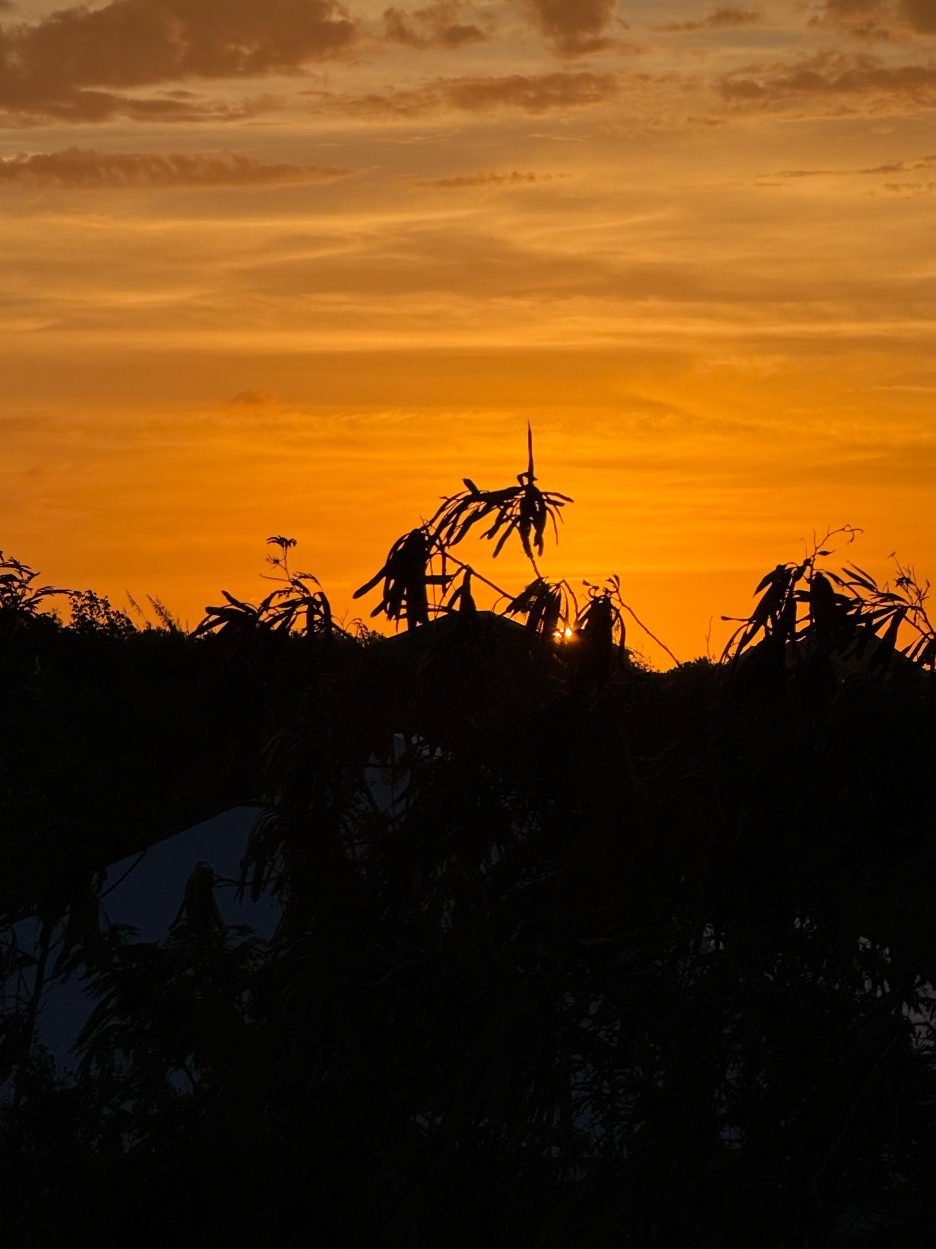 Sunset over the horizon