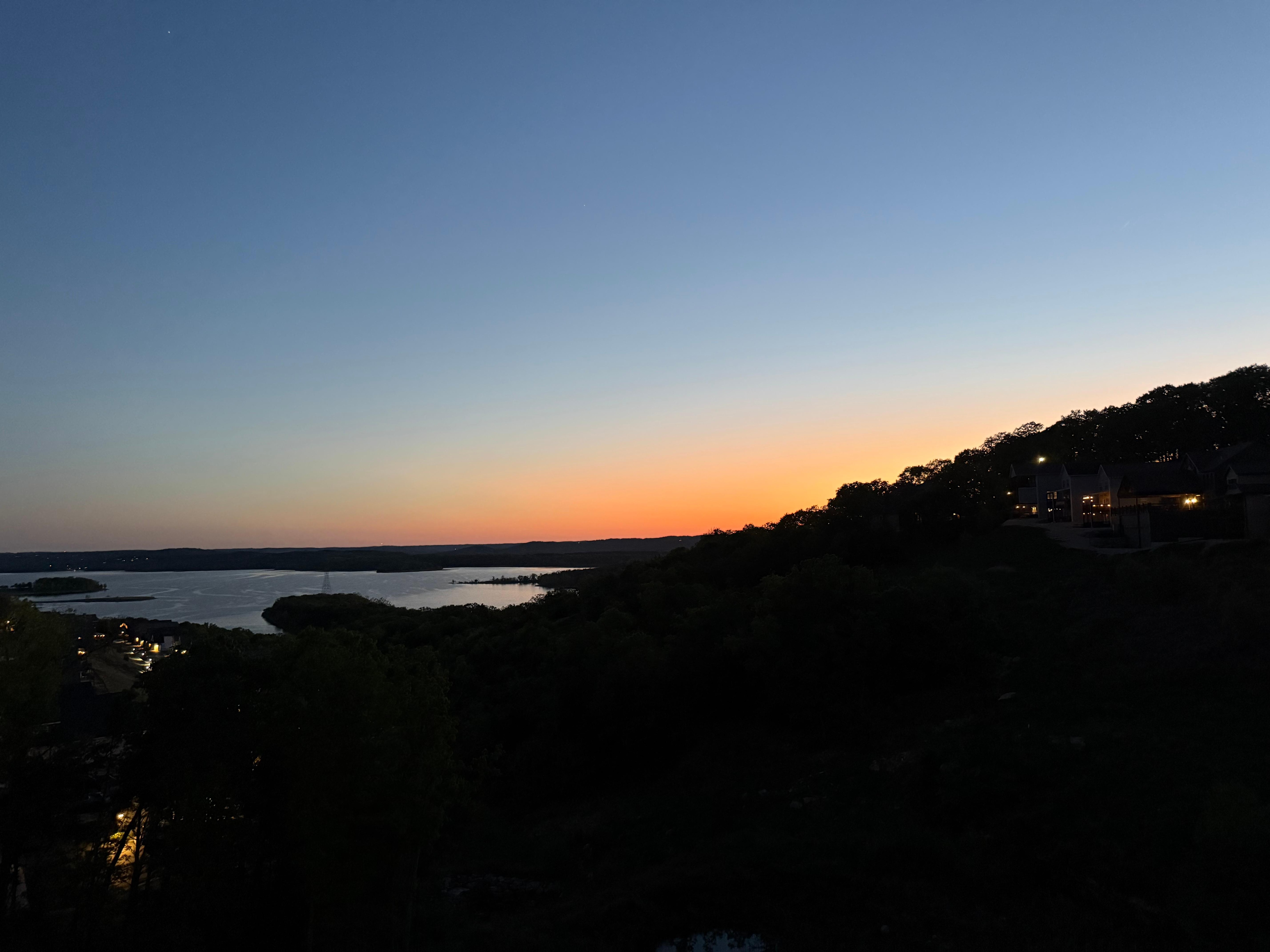 Sunset on the upper deck