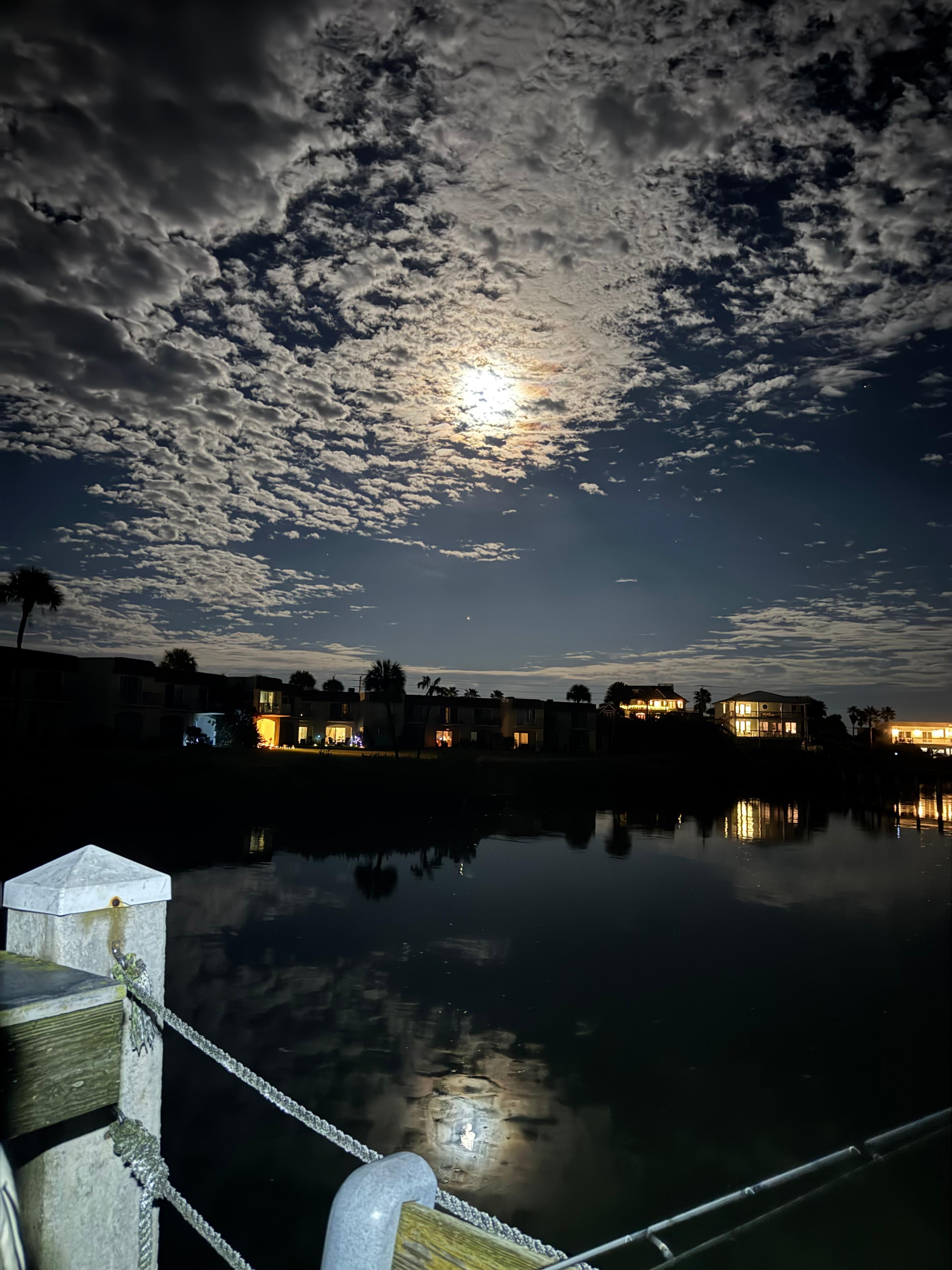 Night sky from the deck while fishing