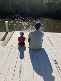 Sutton’ on the dock of the bay