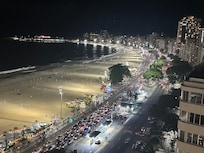 Copacabana beach at night