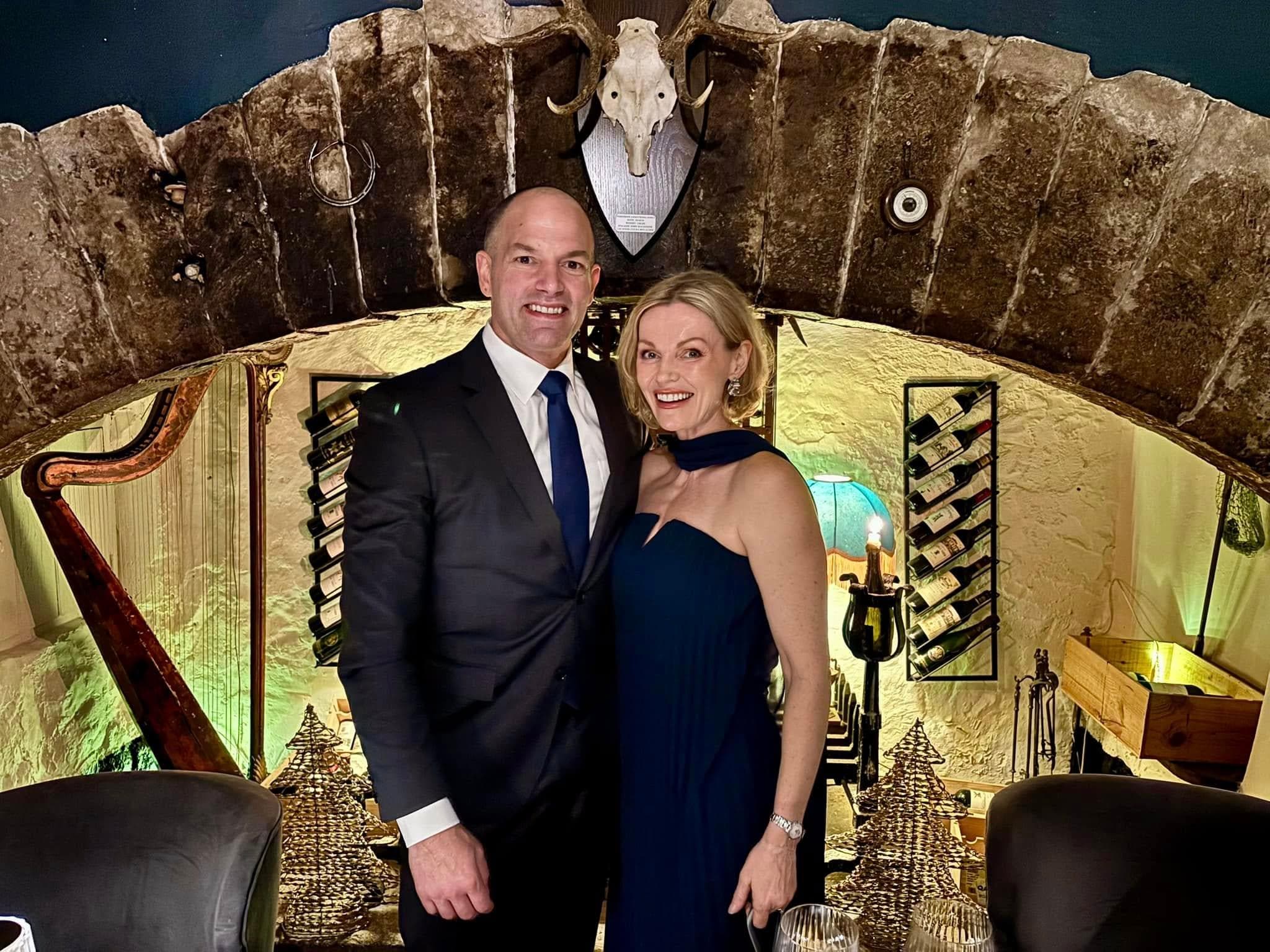 A wonderful evening dinner. 