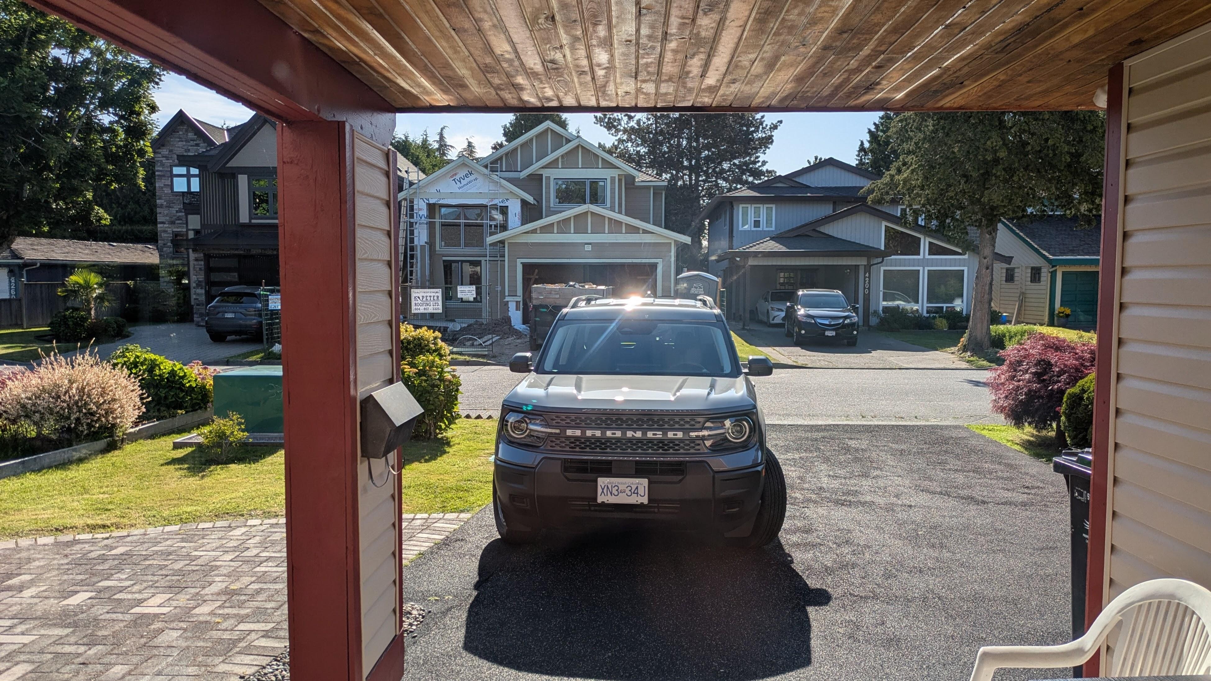 Our rental car at Orchid House
