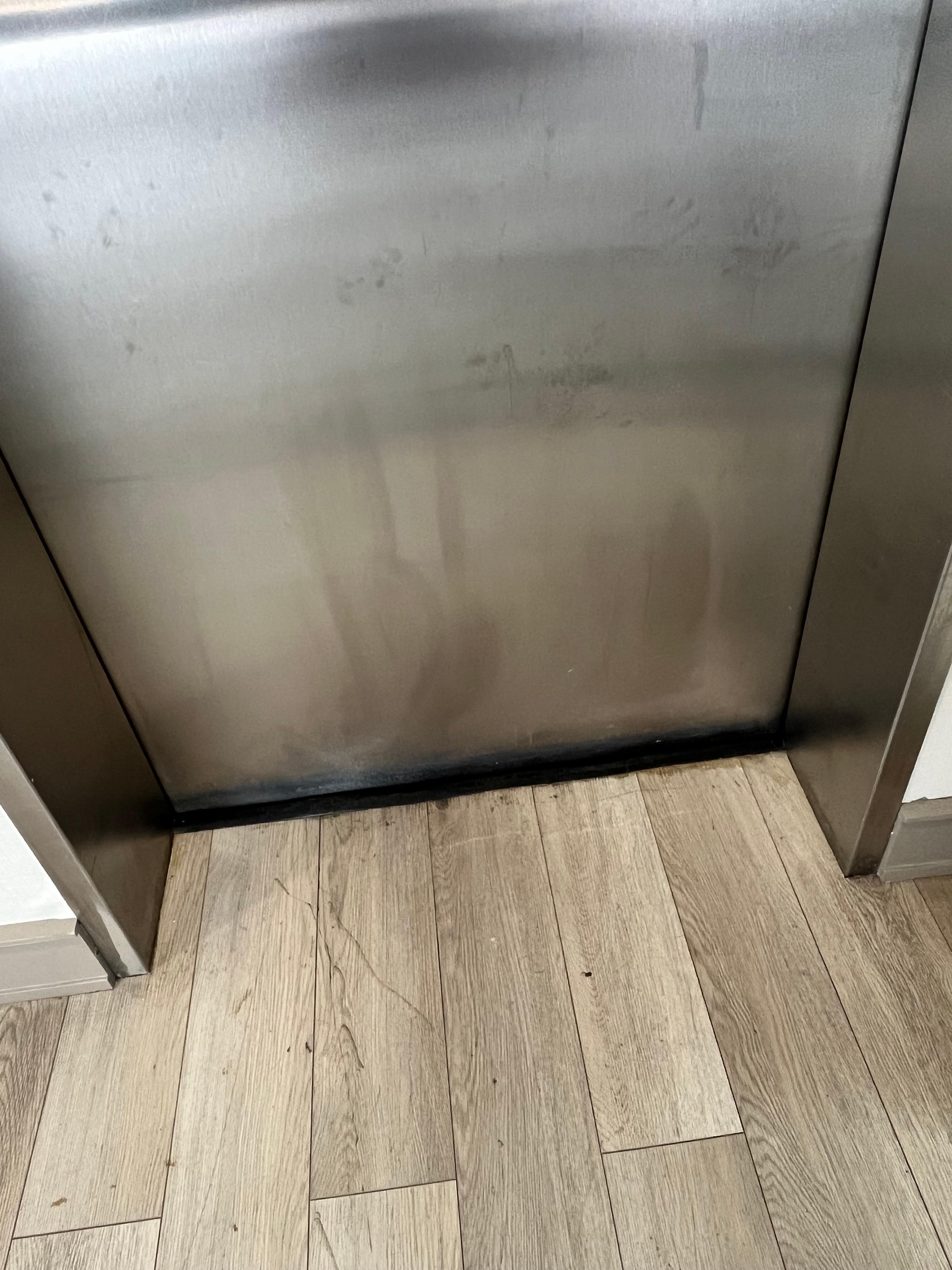 Stained and dirty elevator