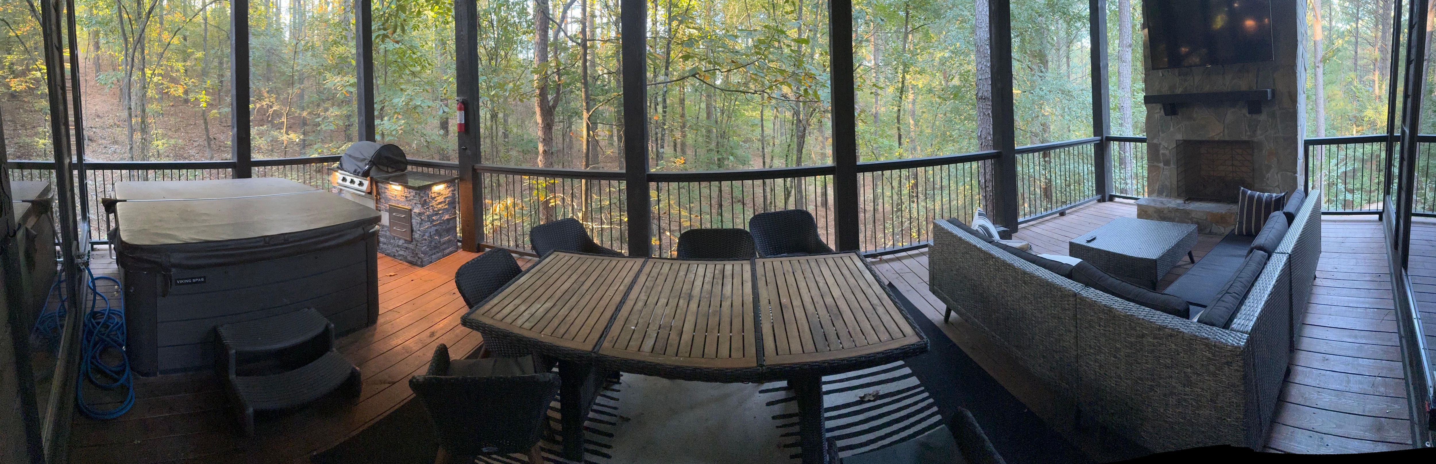 Panorama shot of back deck 