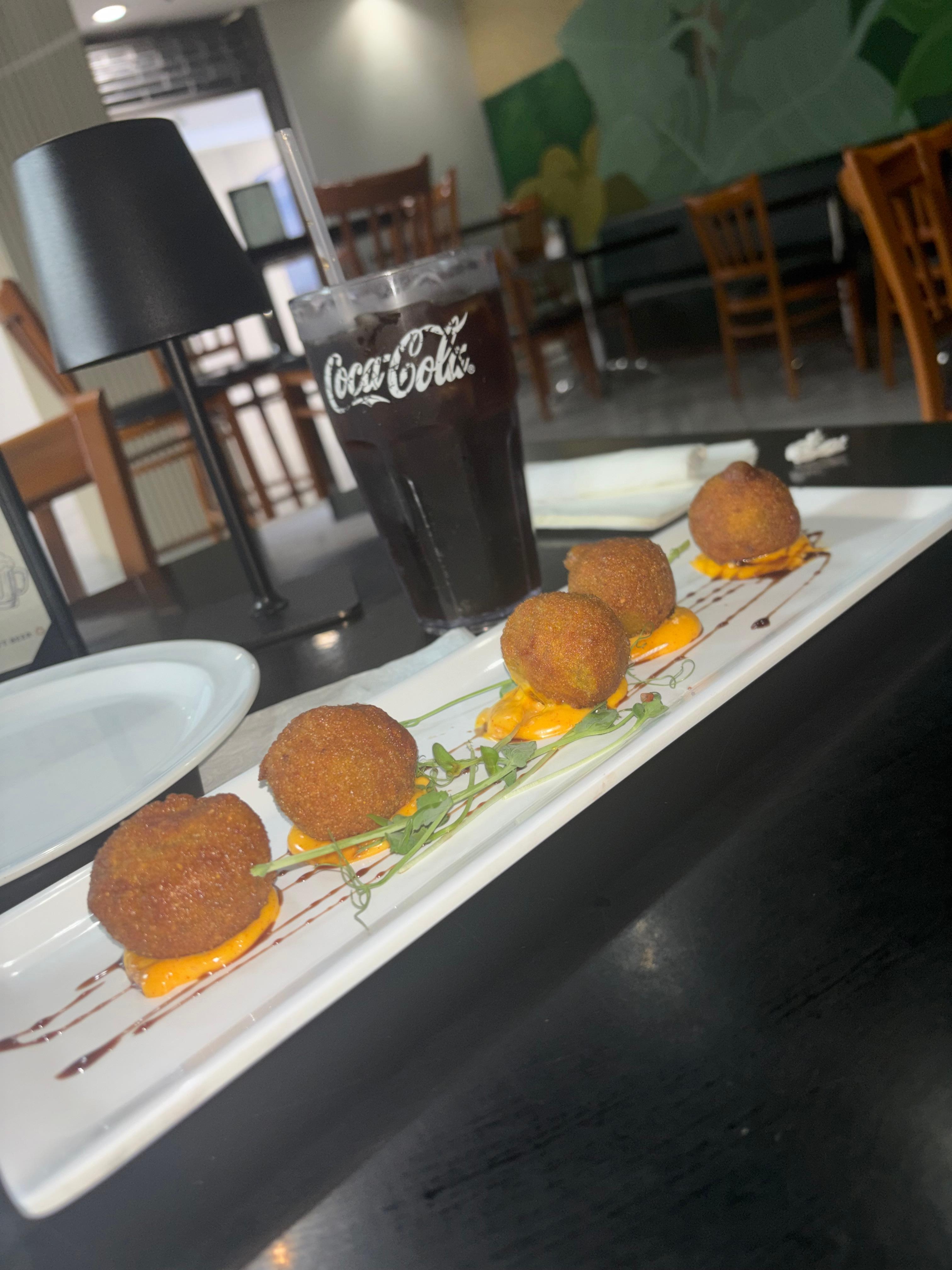 Cute appetizer in hotel restaurant 