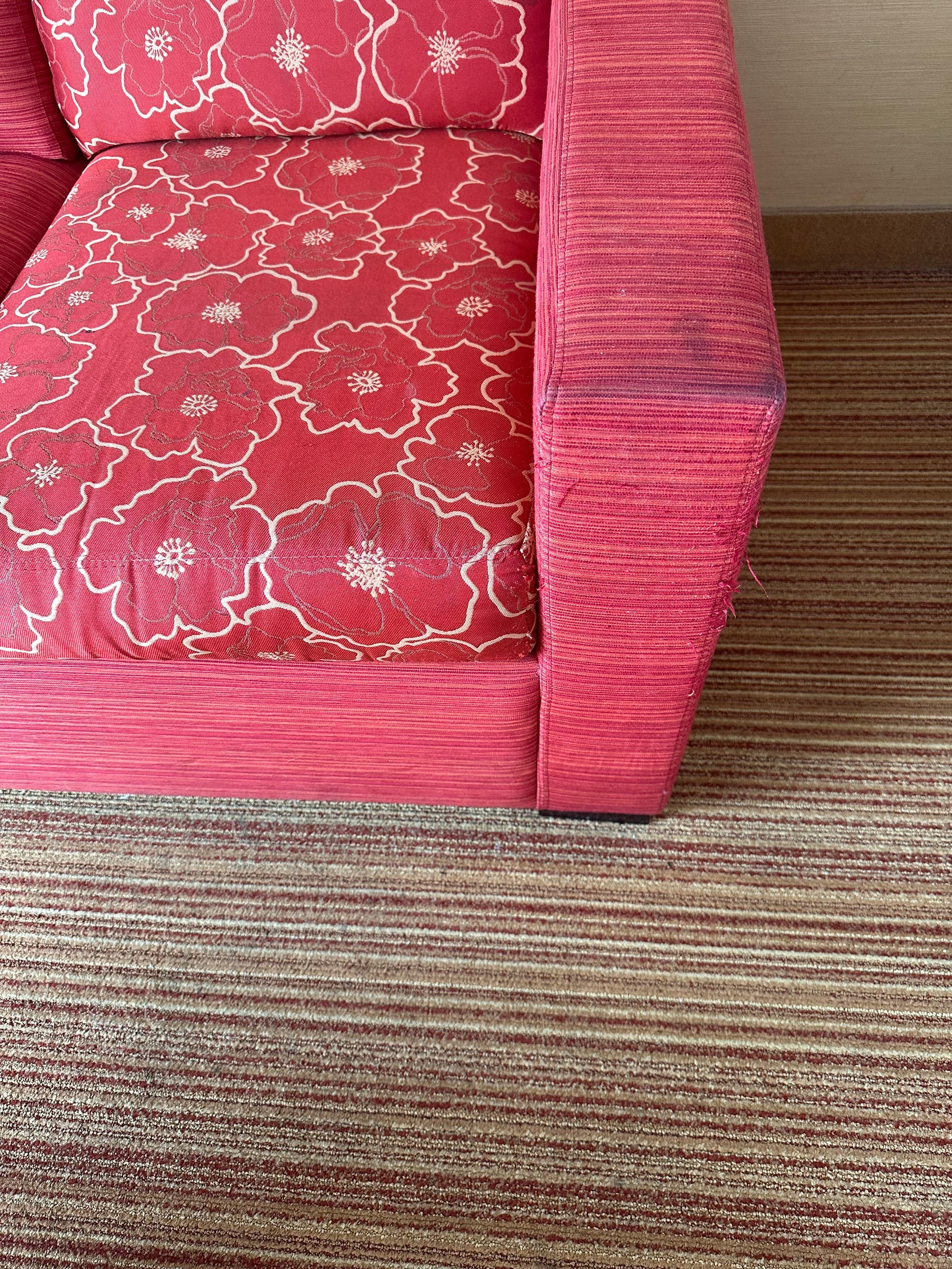 Dirty worn out couch
