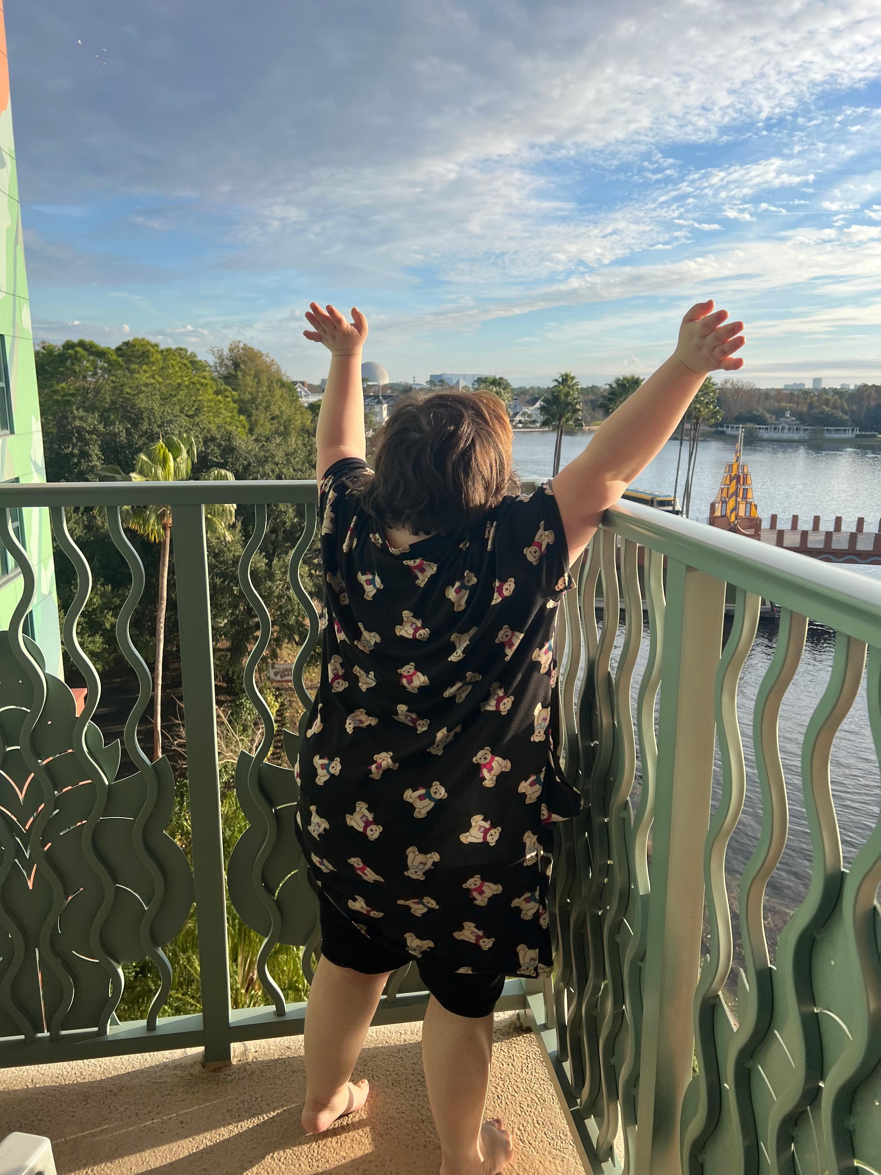 Hope loved our balcony view. 