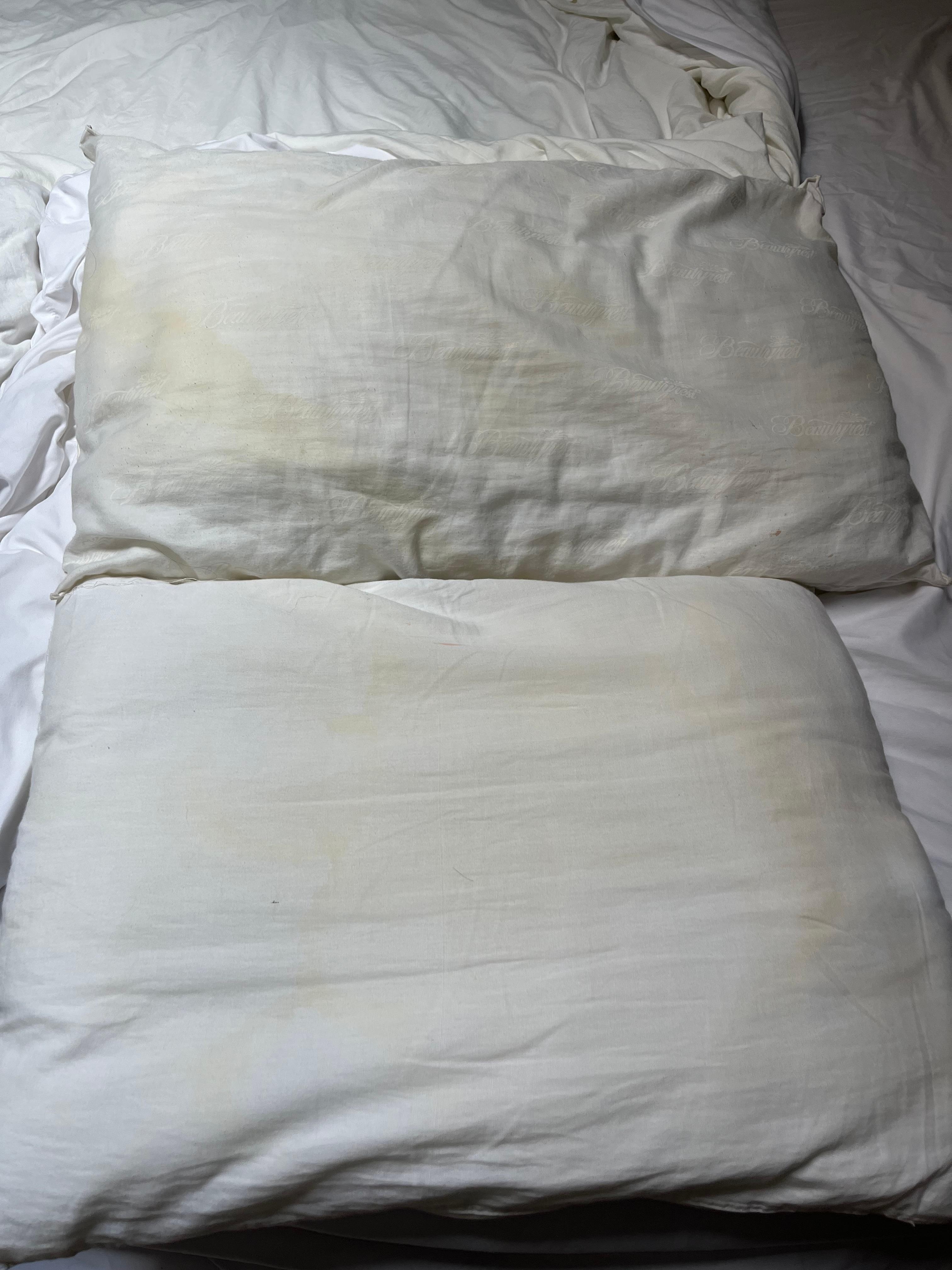 stained pillows