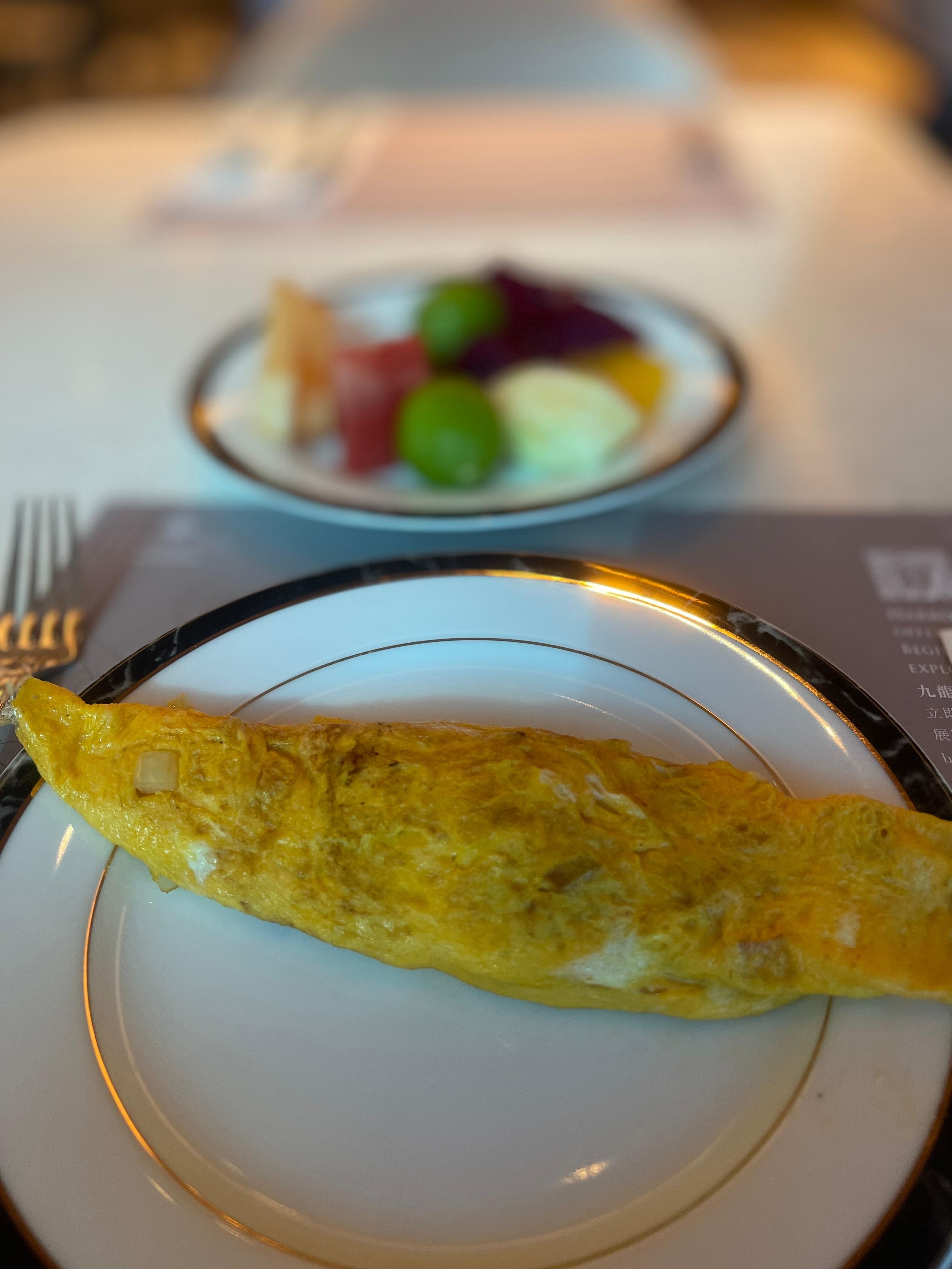 Great omelette from the egg station