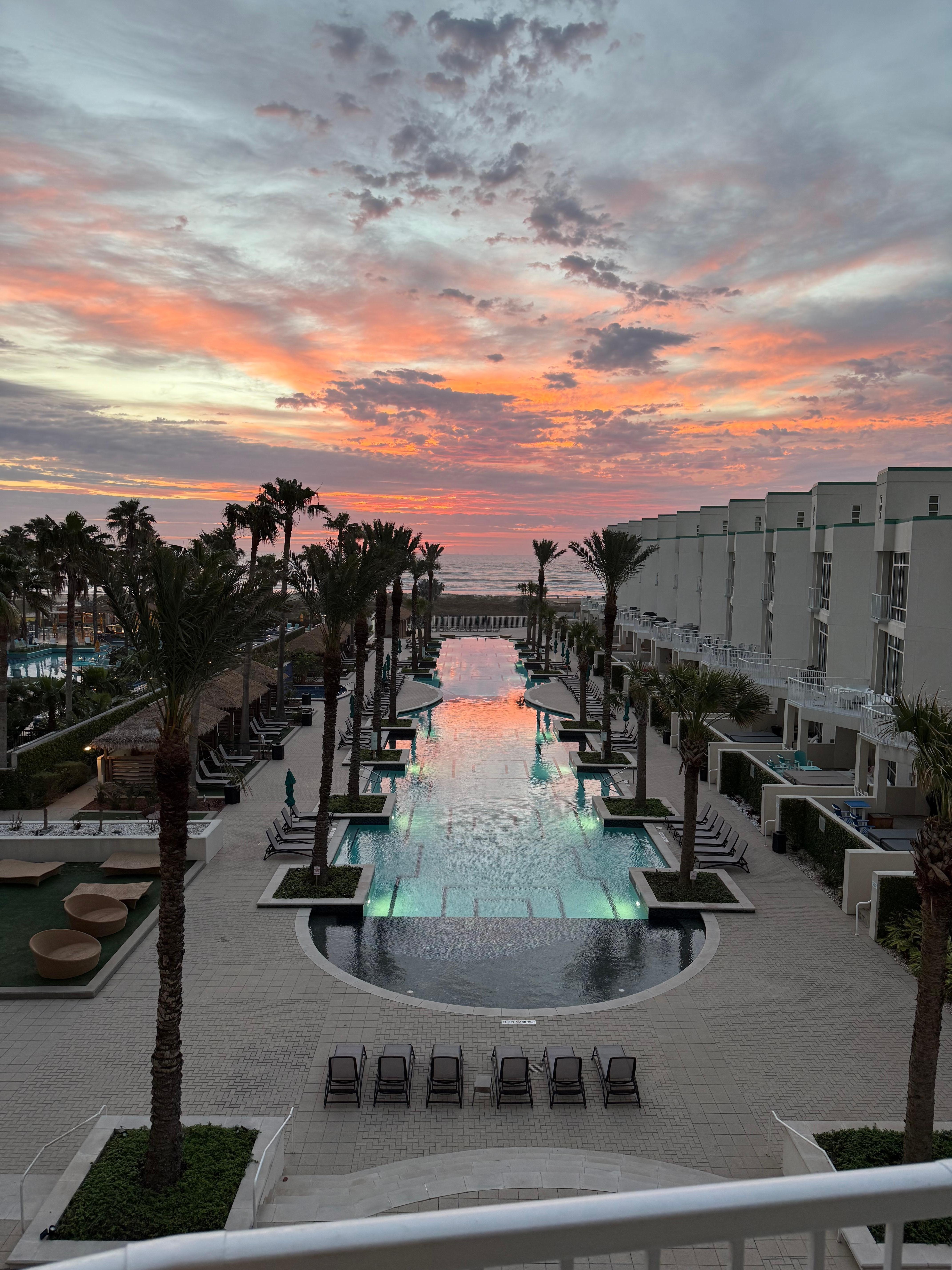 Beautiful sunrise from our condo