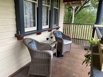 Front veranda with very comfortable chairs