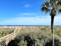 View from Balcony—walkway to the beach