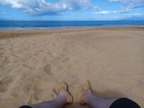 this is your view from the bottom of the stairs at charlie young beach right across the street.