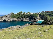 The resort overlooking the sea on one side. It is surrounded by fantastic ocean views and little else.