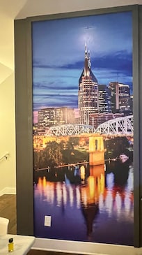 A mural on the wall