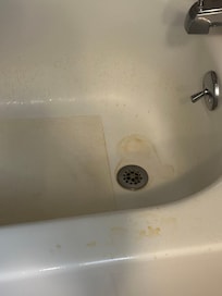 Don’t know what was stains are in shower.