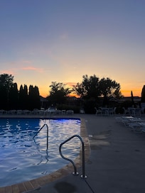 Sunset poolside