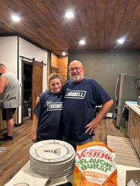 In the kitchen.