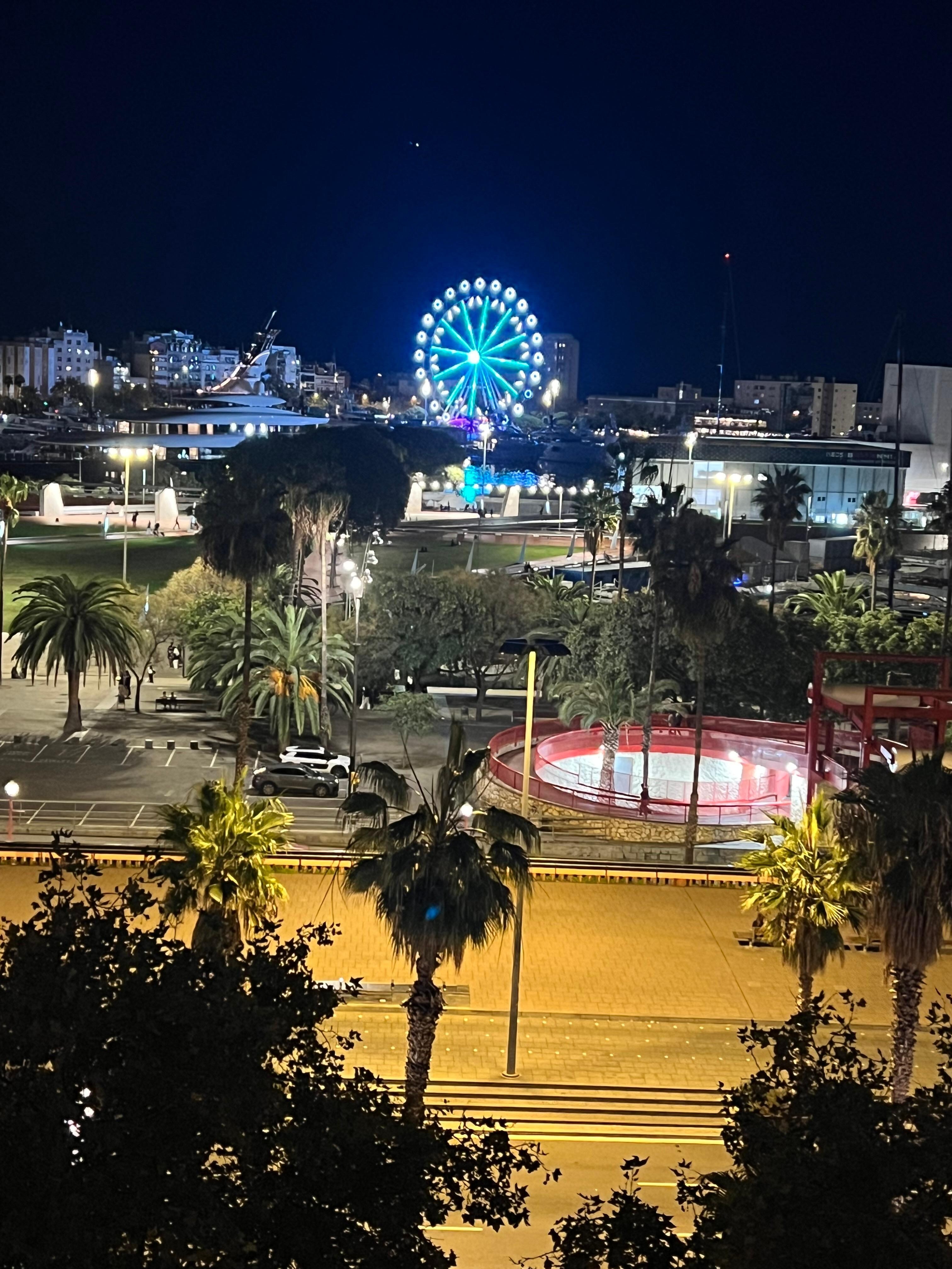 View from rooftop bar and restaurant 