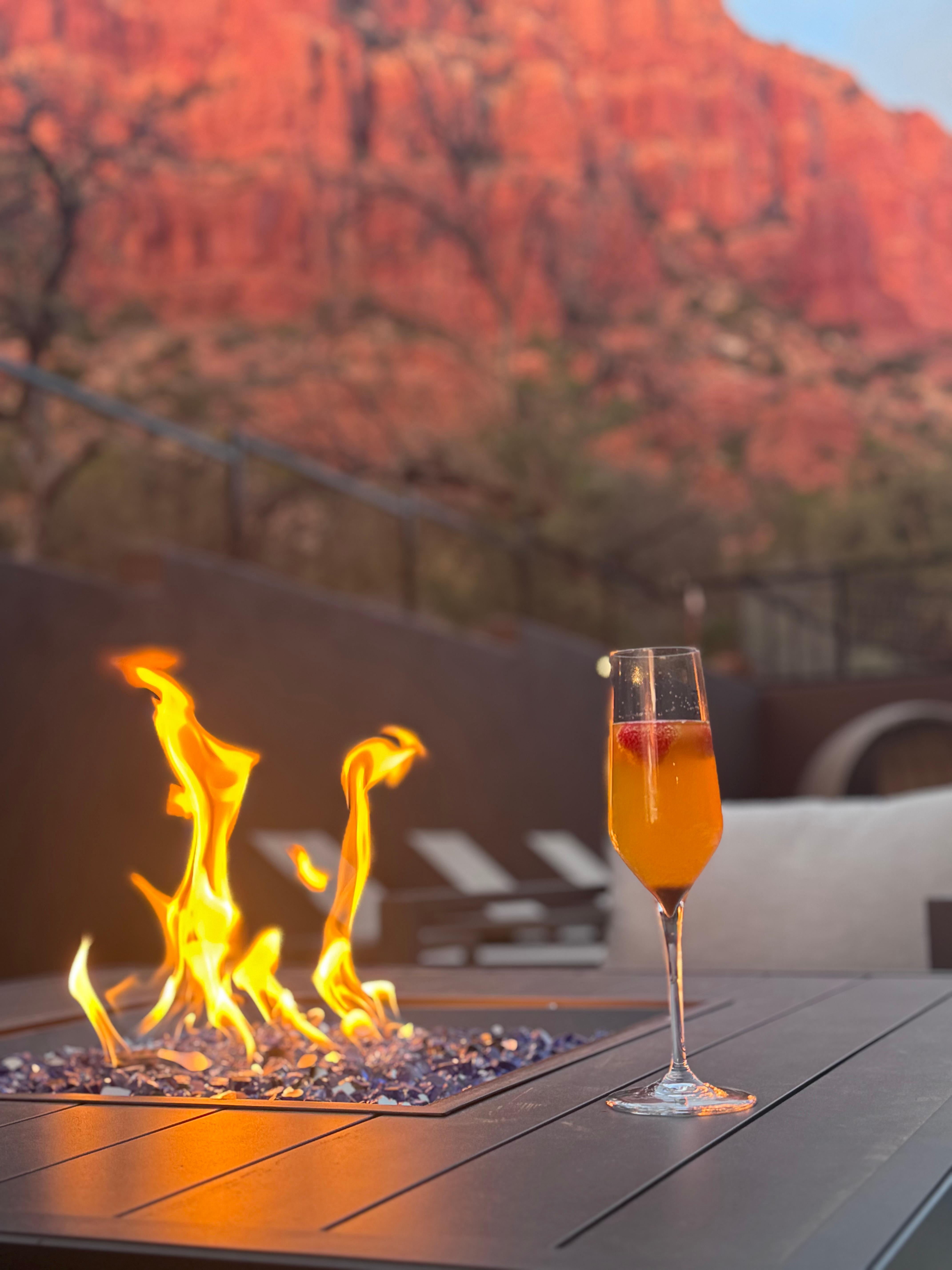 Incredible sunset views around the fire