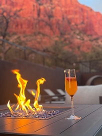 Incredible sunset views around the fire