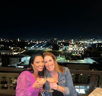The view from the rooftop bar