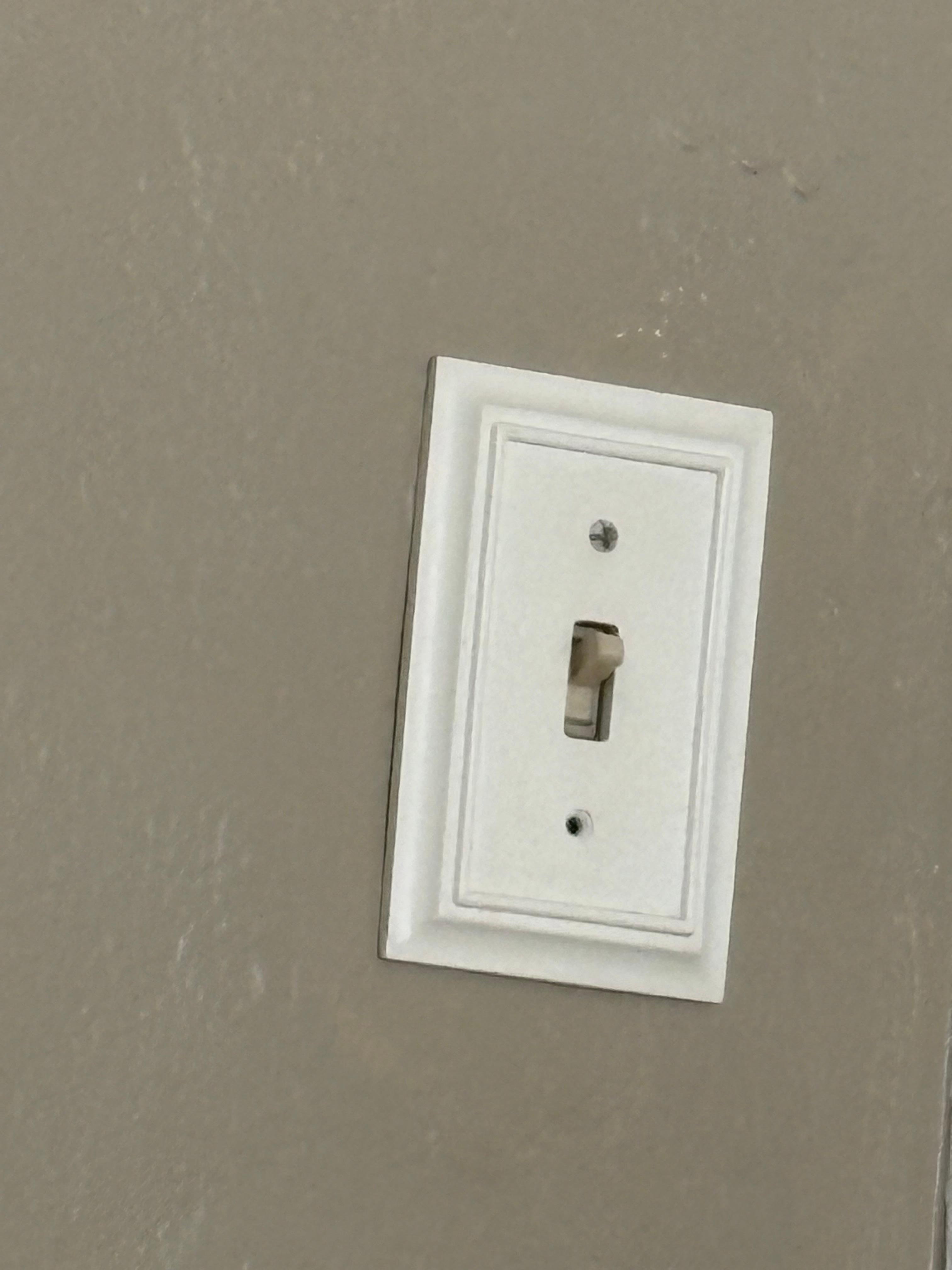 Dirty light switch.  Cheap to replace