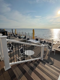 outdoor seating at restaurant