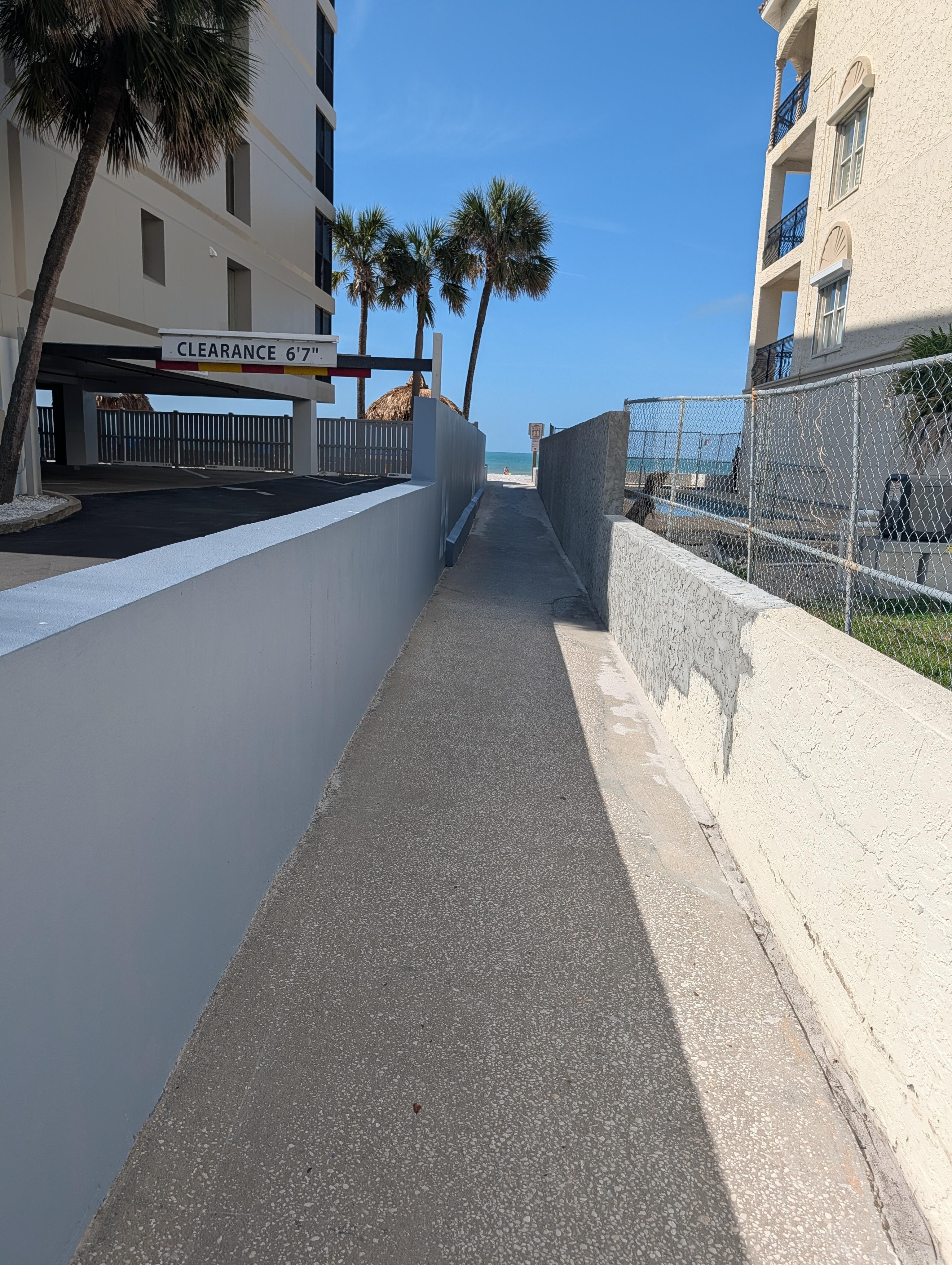 Public access to the beach just across the street from the condo.