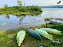 Kayaks are available to use