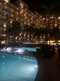 The resort at night