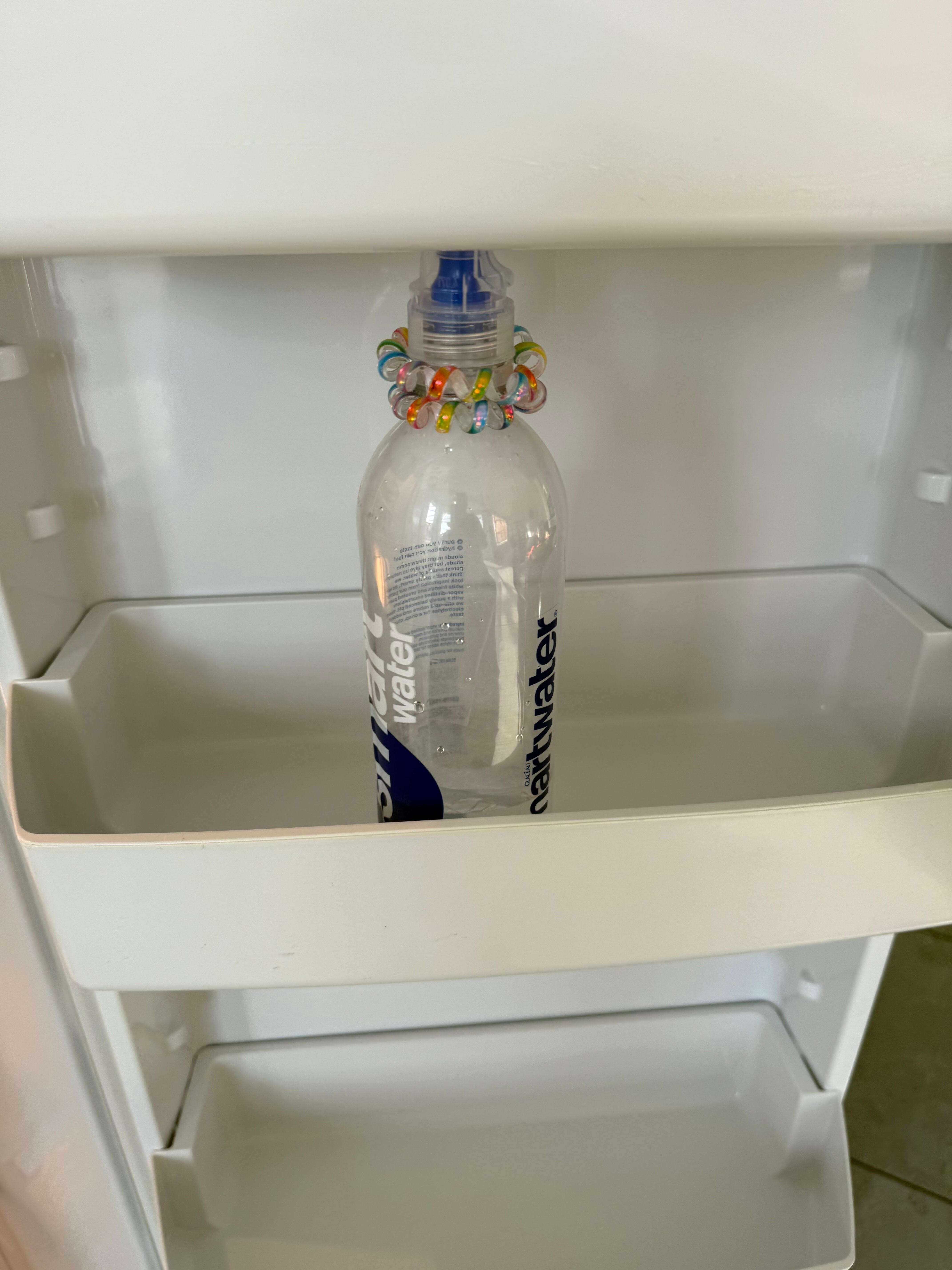 Used water bottle left in fridge