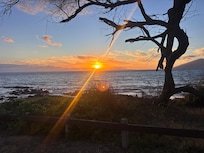 Sunset from beach kamaole beach 3 across the street from the unit