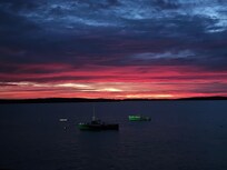 The first sunrise of our trip